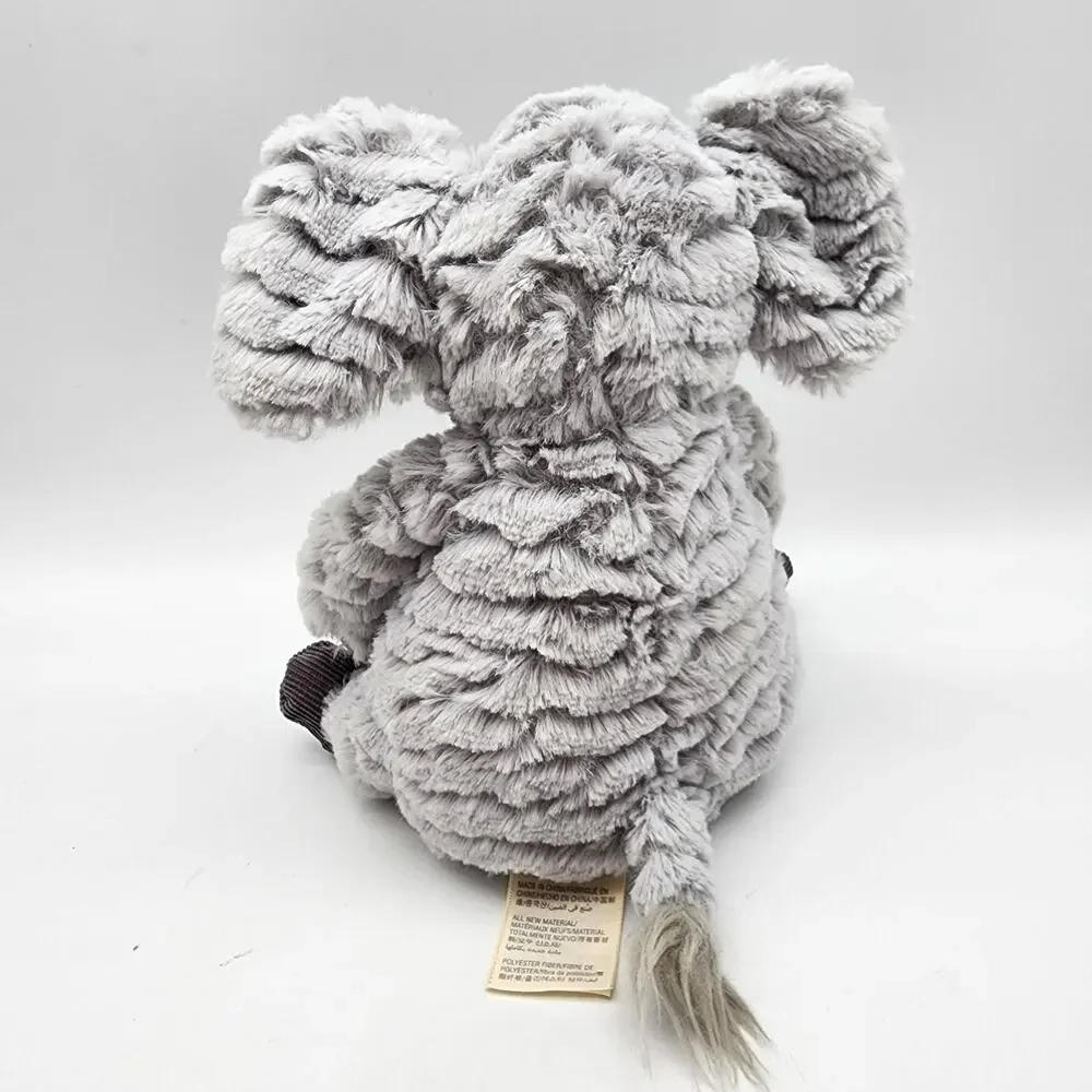 First Impressions Gray Chubby Elephant Plush Stuffed Animal Toy 9